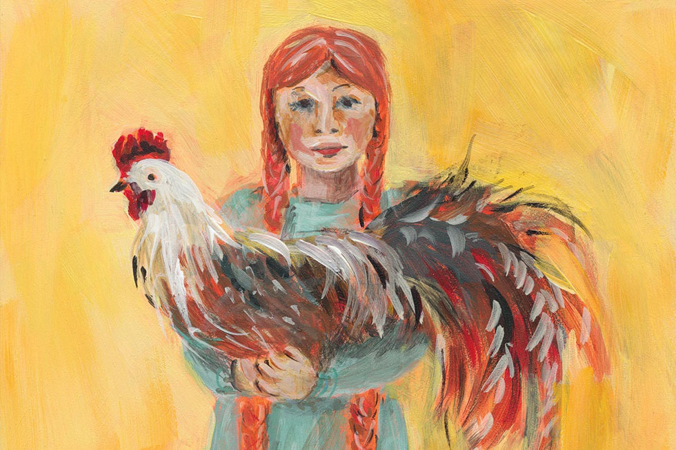 A Girl and Her Chicken