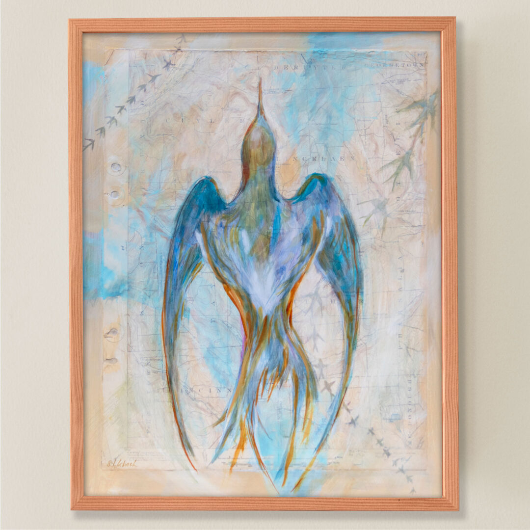 Golden Messenger on wall © Sue Schlabach